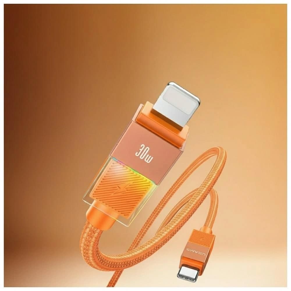 USAMS U93 30W USB-C / Lightning Kabel 1.2m orange
 - 1