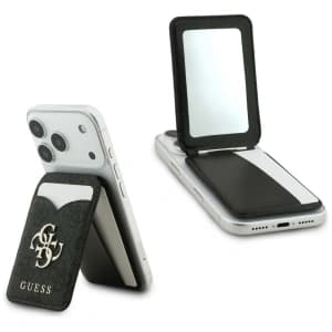 Guess 4G Stand & Mirror MagSafe Wallet Black