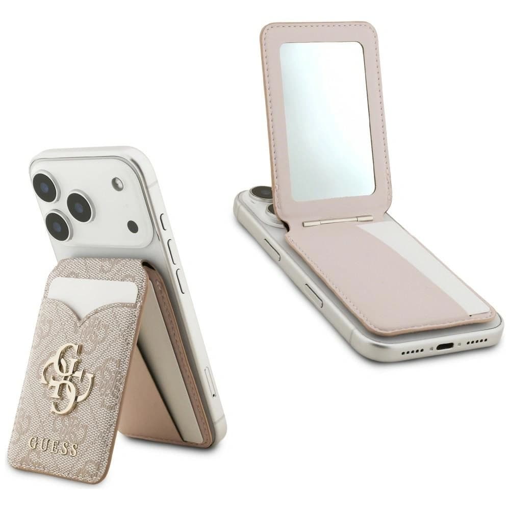 Guess 4G Stand & Mirror MagSafe Wallet Pink - 1
