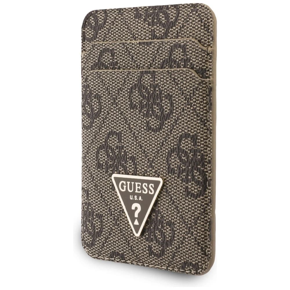 Guess triangle MagSafe Wallet + Hand strap Brown - 3