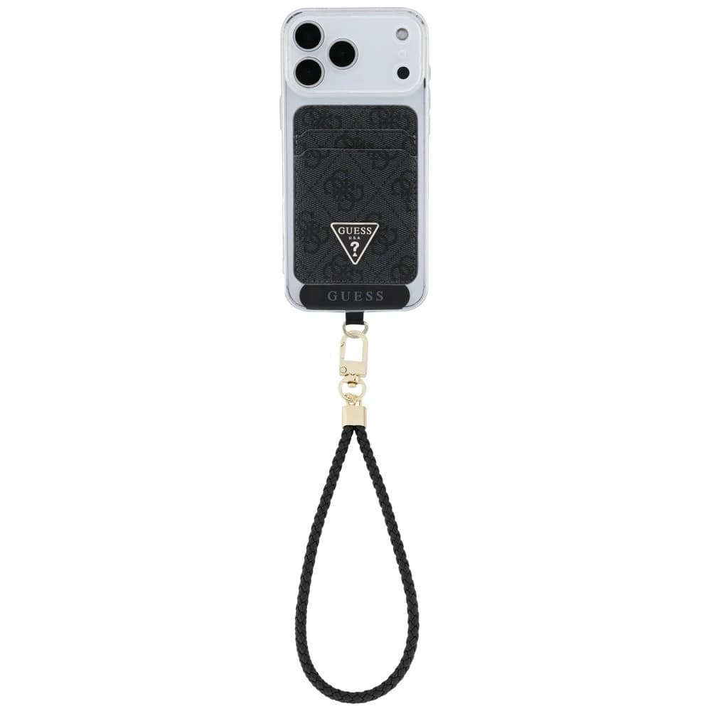 Guess triangle MagSafe Wallet + Hand strap set Black - 2