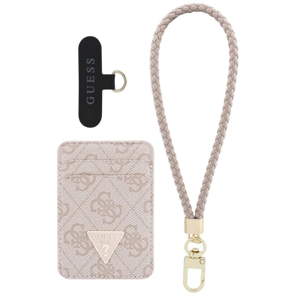 Guess triangle MagSafe Wallet + Hand strap set Pink - 1