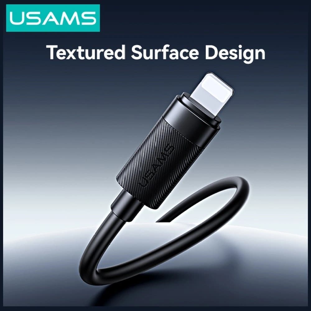 USAMS U94 12W Lightning / USB-A Cable 1m Black - 2