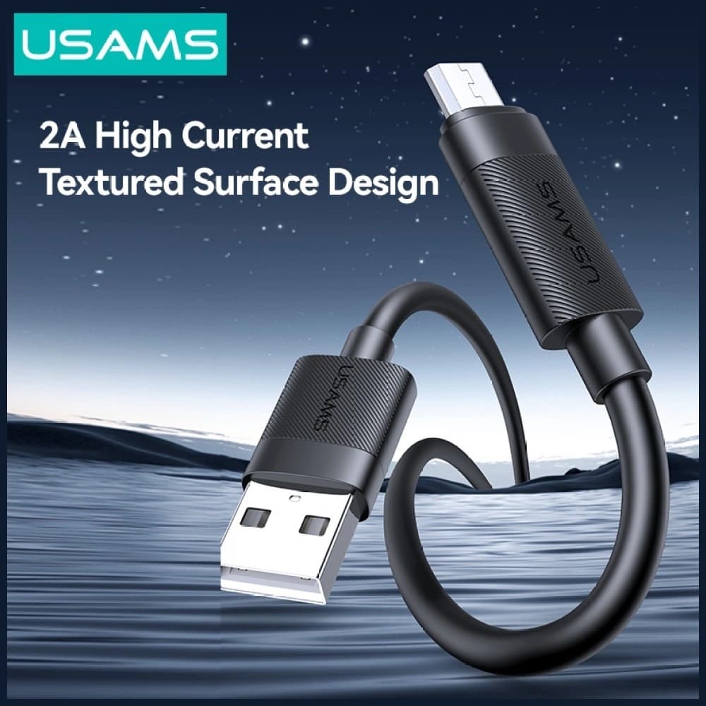 USAMS U94 18W MicroUSB / USB-A Cable 1m black - 2