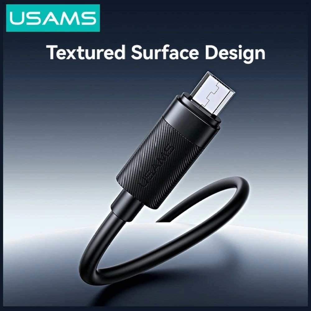 USAMS U94 18W MicroUSB / USB-A Cable 1m black - 3