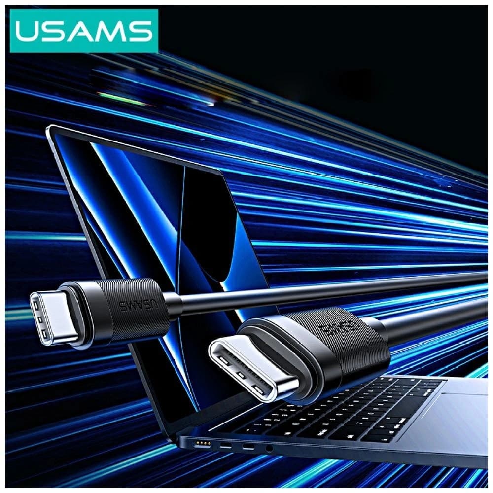 USAMS U94 60W USB-C / USB-C Kabel 1m schwarz
 - 4