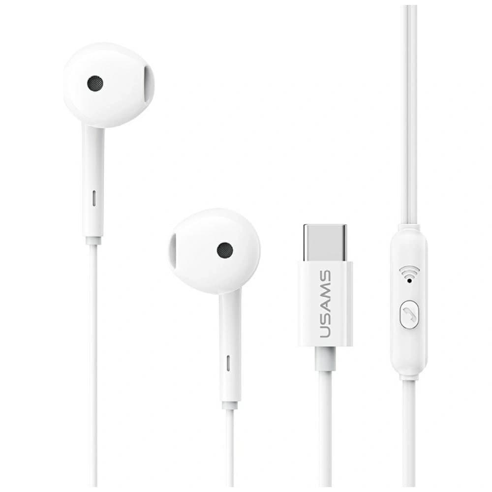 USAMS EP-50 USB-C In-Ear Headphones 1.2m White - 1