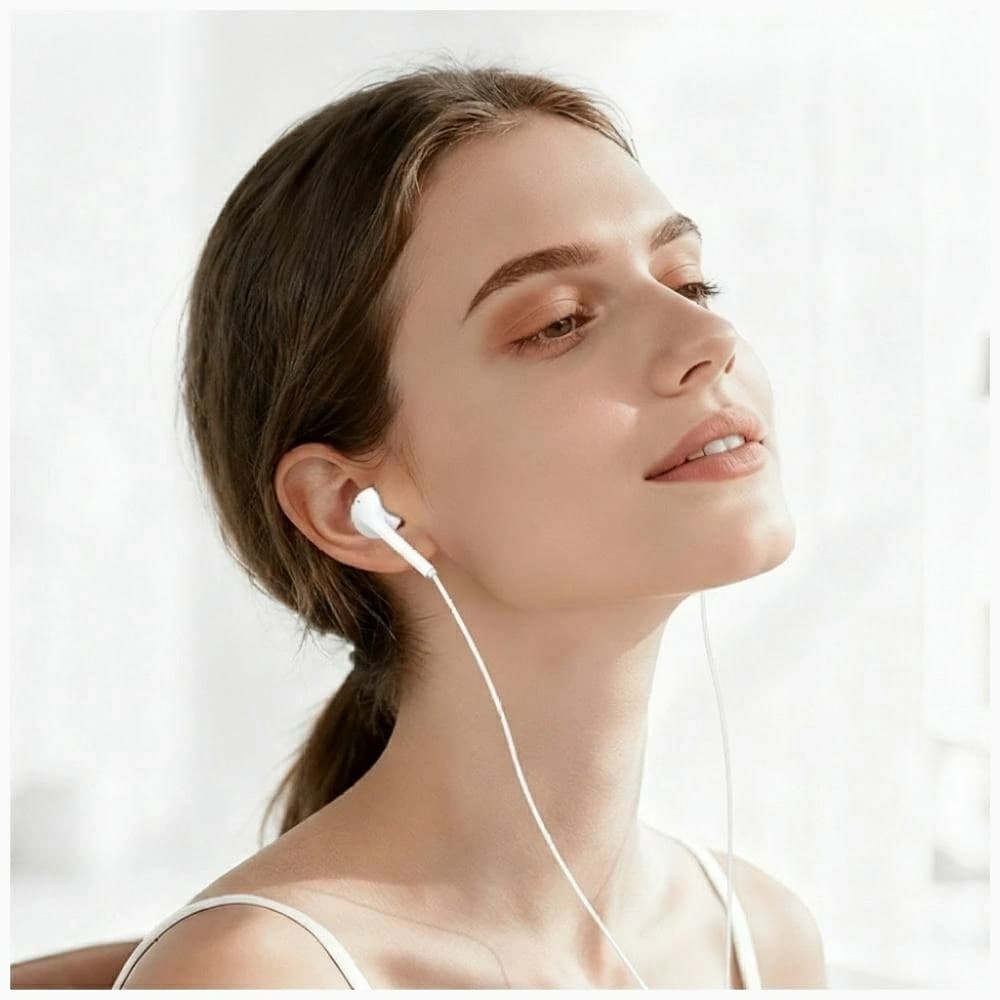 USAMS EP-50 USB-C In-Ear Headphones 1.2m White - 4