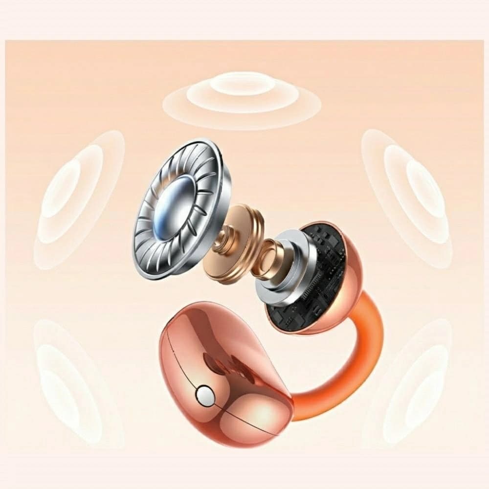 USAMS R03 Wireless TWS Kopfhörer Echo Clip-on Bluetooth 6.0 Wireless Orange - 5