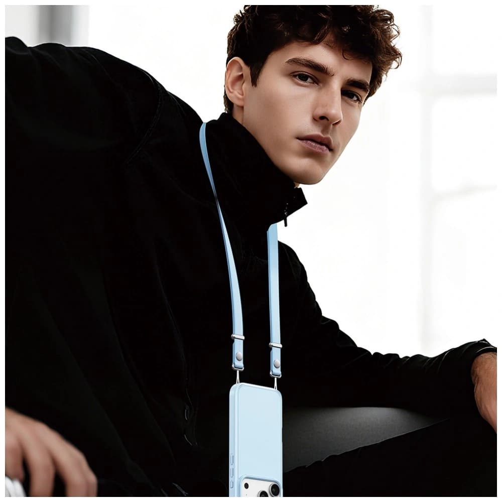 USAMS ZB360 Phone Lanyard 1.08-2.08m Light Blue - 7