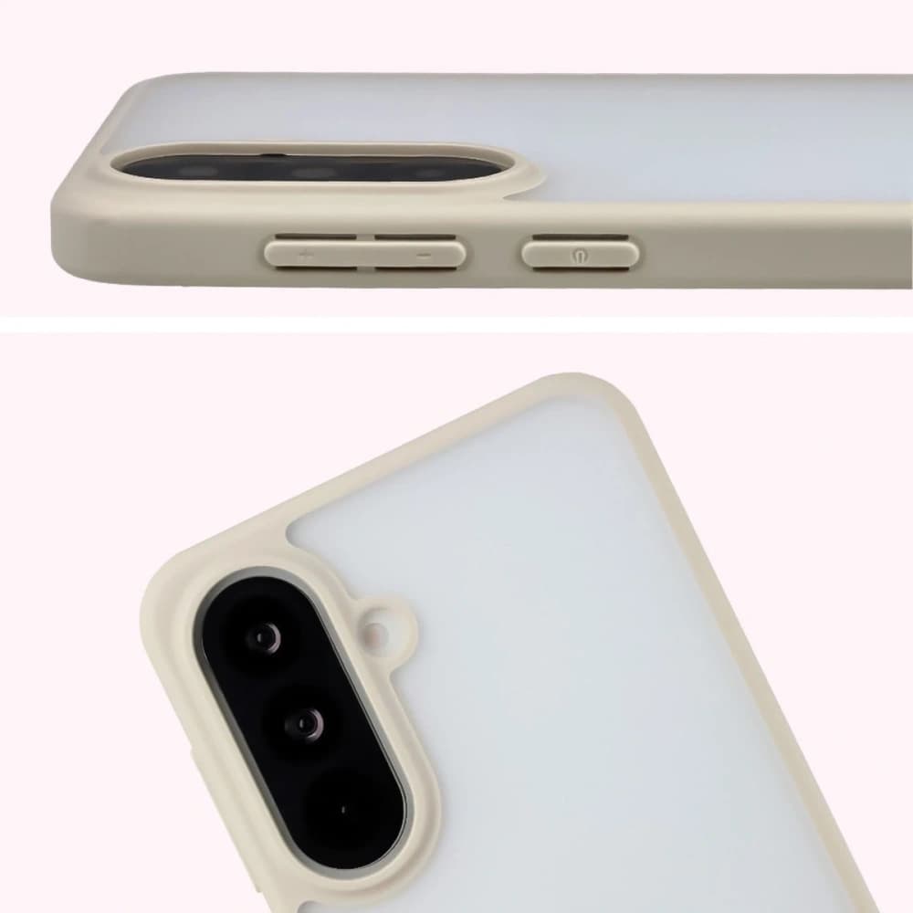 Bizon Case Angelo Samsung Galaxy A37 5G / A36 5G halbtransparent mit einem beigen Rahmen
 - 3