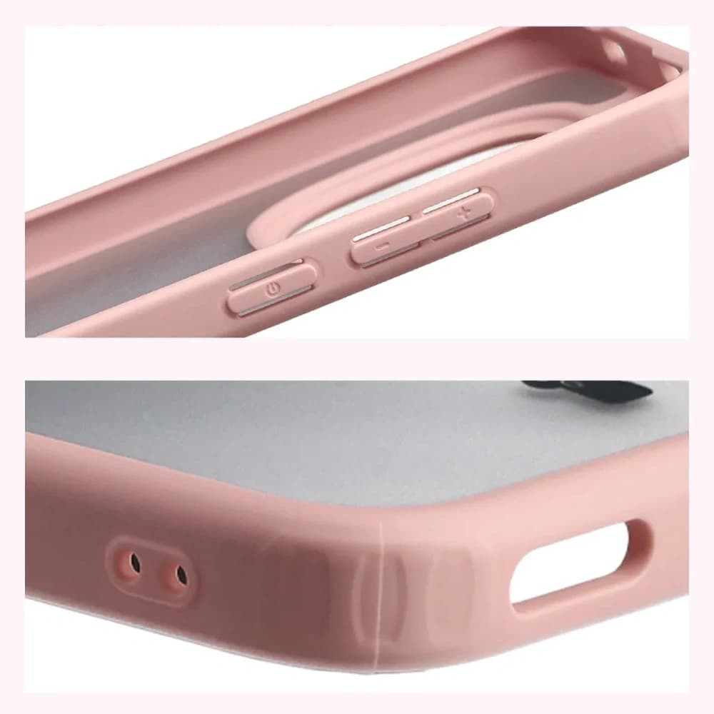 Bizon Case Angelo Xiaomi Redmi Note 15 Pro 5G halbtransparent mit einem hellrosa Rahmen
 - 4