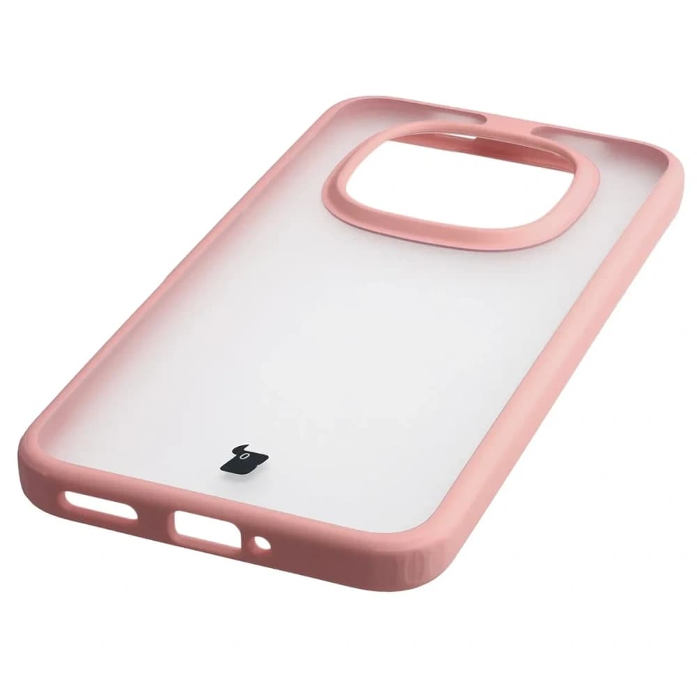 Bizon Case Angelo Xiaomi Redmi Note 15 Pro 5G halbtransparent mit einem hellrosa Rahmen
 - 5