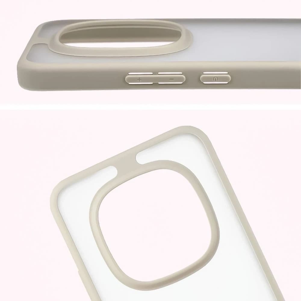 Bizon Case Angelo Xiaomi Redmi Note 15 Pro+ Plus 5G / POCO M8 Pro 5G semi-transparent with a beige frame - 3