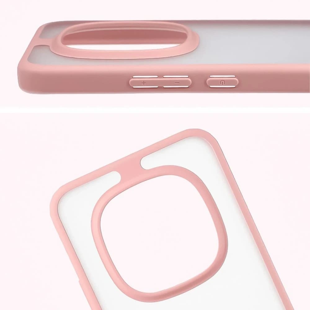 Bizon Case Angelo Xiaomi Redmi Note 15 Pro+ Plus 5G / POCO M8 Pro 5G semi-transparent with a light pink frame - 3