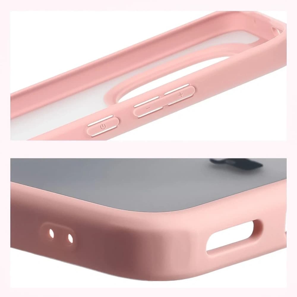 Bizon Case Angelo Xiaomi Redmi Note 15 Pro+ Plus 5G / POCO M8 Pro 5G semi-transparent with a light pink frame - 4