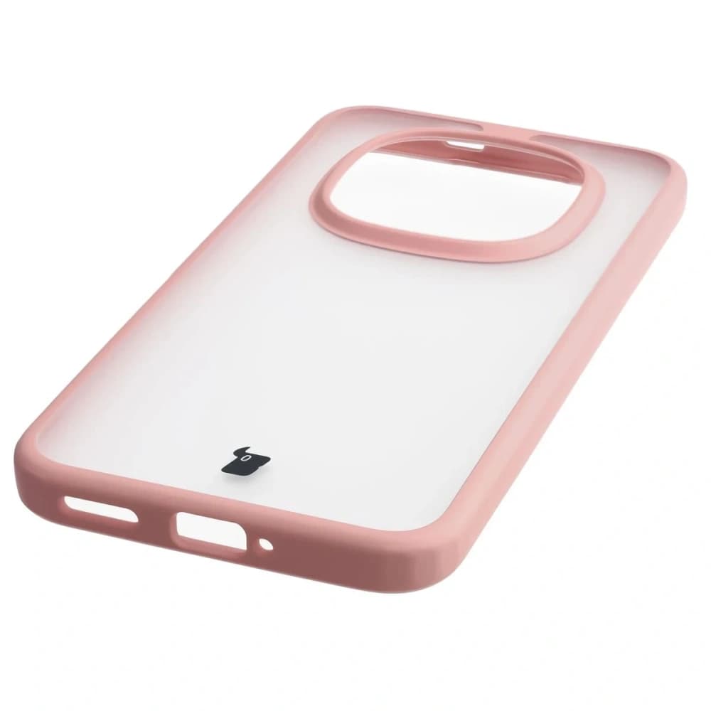 Bizon Case Angelo Xiaomi Redmi Note 15 Pro+ Plus 5G / POCO M8 Pro 5G semi-transparent with a light pink frame - 5