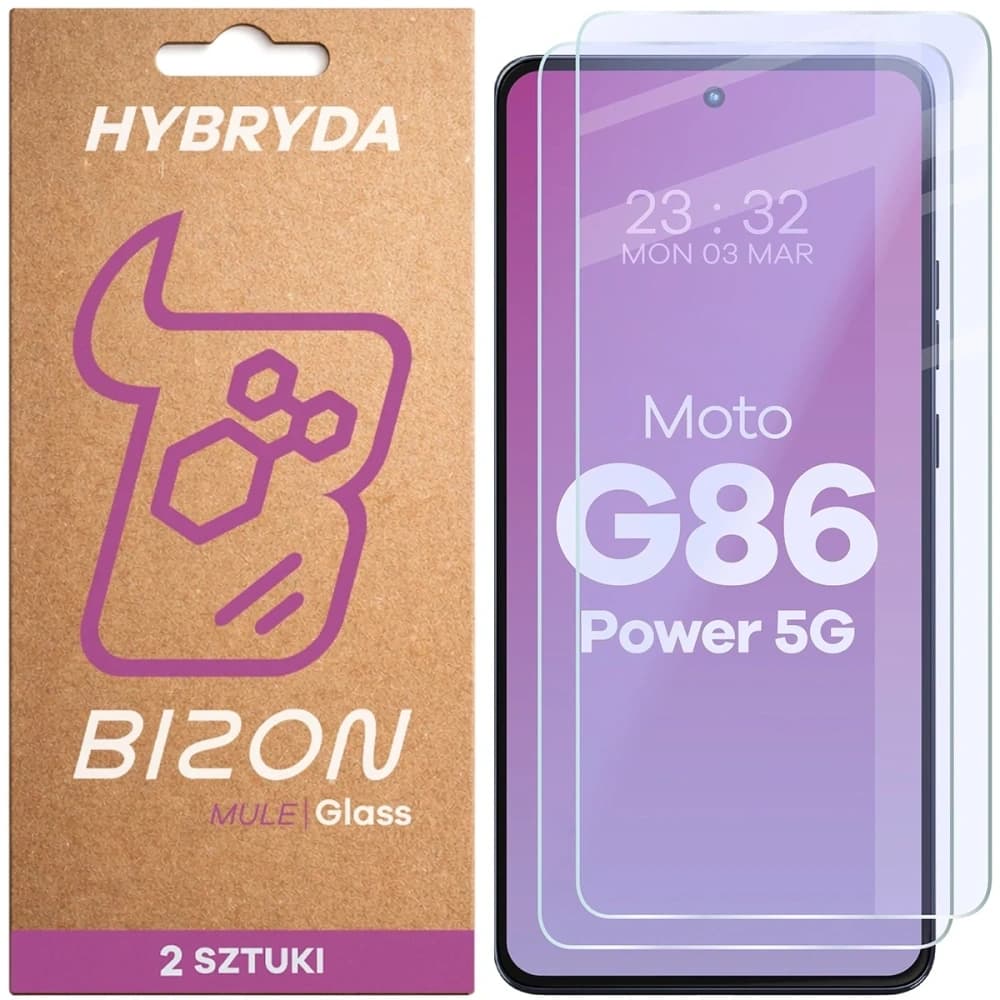 Bizon Glass Mule Duo Motorola Moto G86 Power 5G [2 PACK] - 1