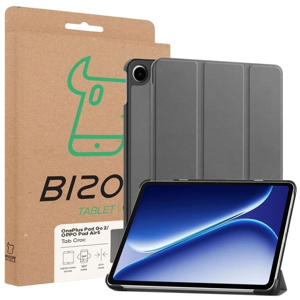 Bizon Case Tab Croc OnePlus Pad Go 2 / Oppo Pad Air5 gray - 8