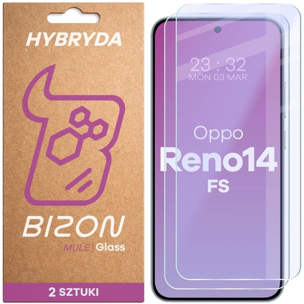 Bizon Glass Mule Duo Oppo Reno 14 FS [2 PACK] - 1