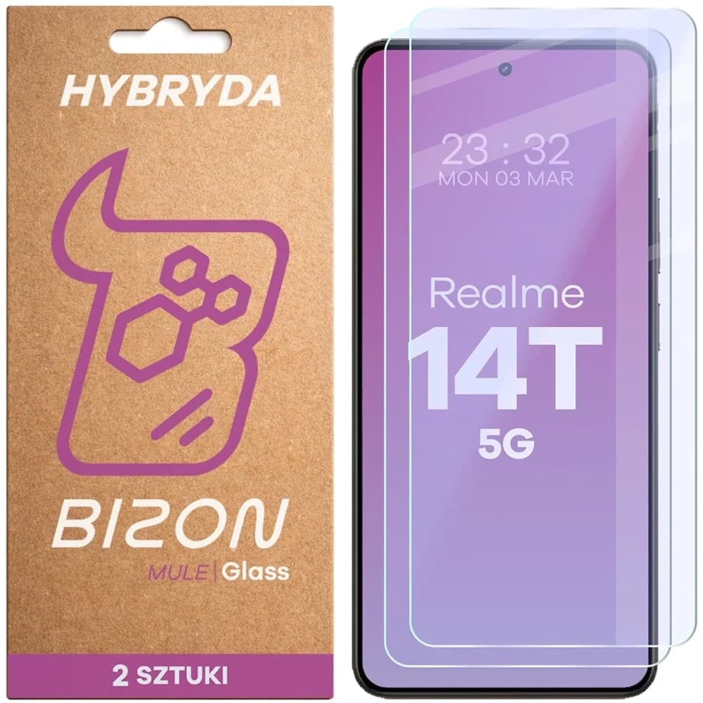 Bizon Glass Mule Duo Realme 14T 5G [2 PACK] - 1