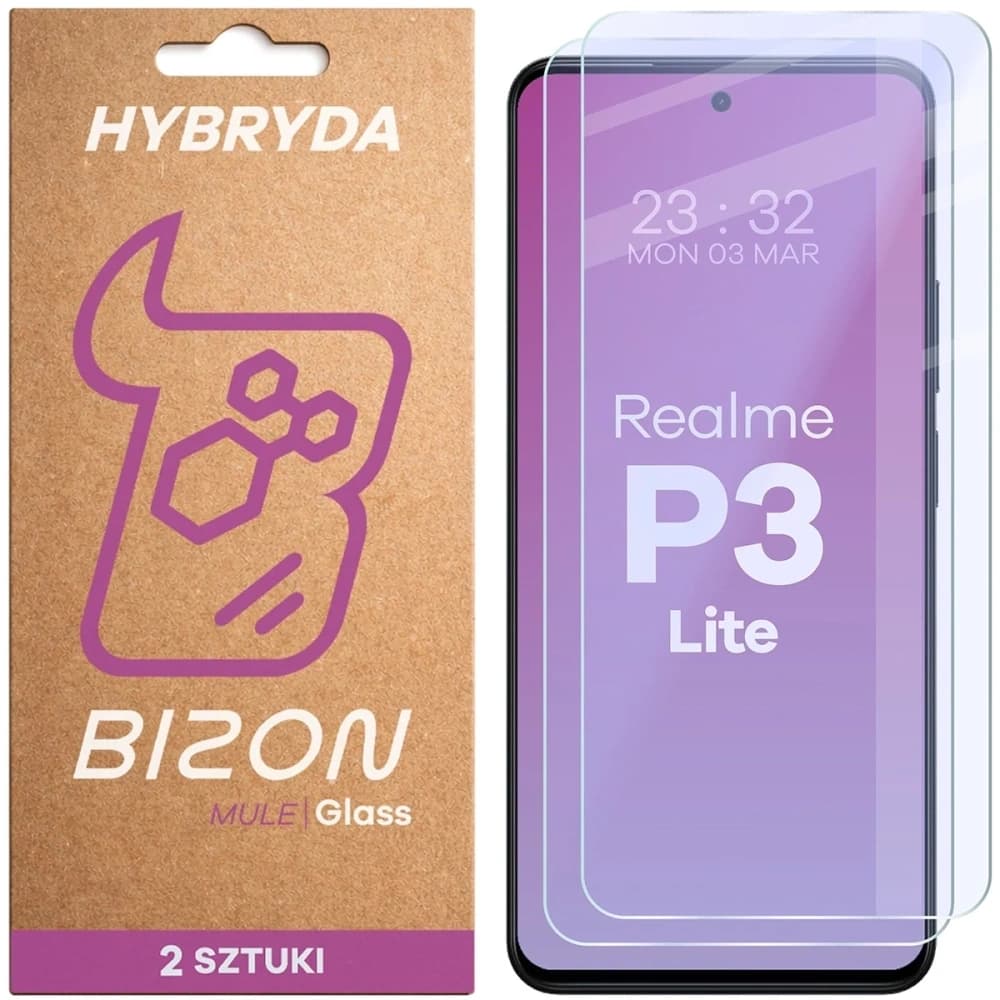 Bizon Glass Mule Duo Realme P3 Lite [2 PACK]
 - 1