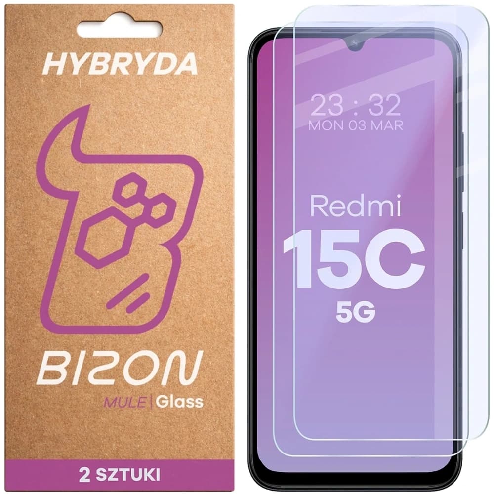 Bizon Glass Mule Duo Xiaomi Redmi 15C 5G [2 PACK] - 1