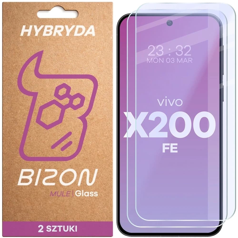 Bizon Glass Mule Duo Vivo X200 FE [2 PACK] - 1