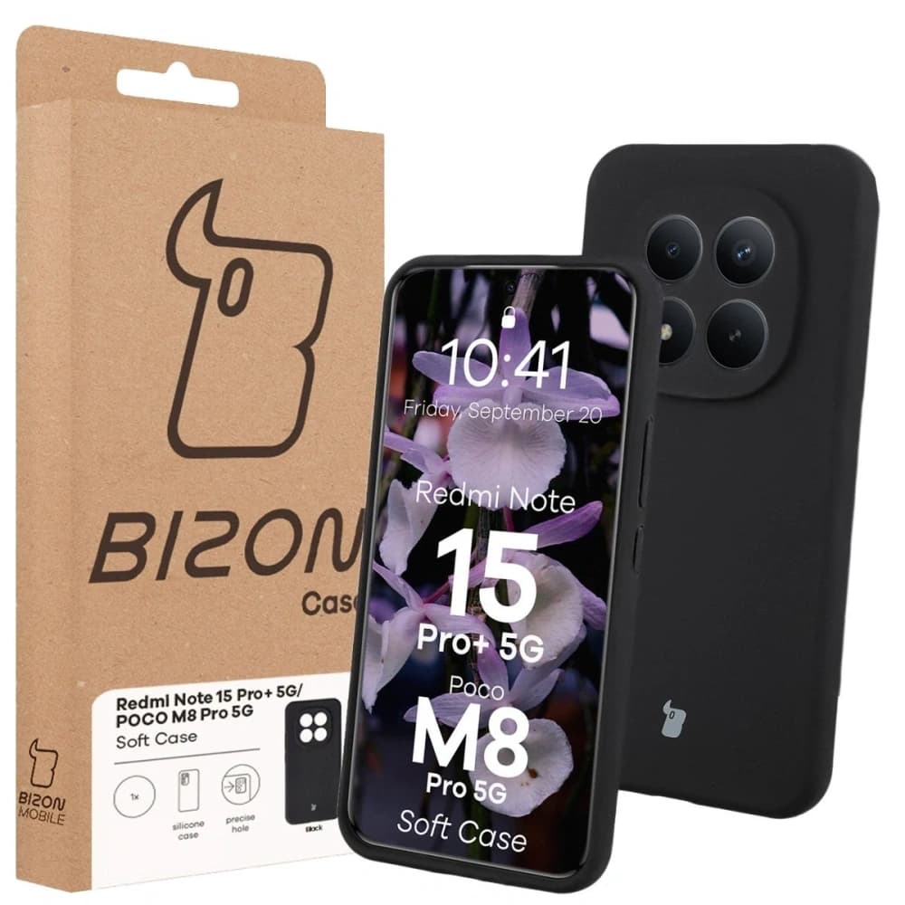 Bizon Soft Case Xiaomi Redmi Note 15 Pro+ Plus 5G / POCO M8 Pro 5G black - 7