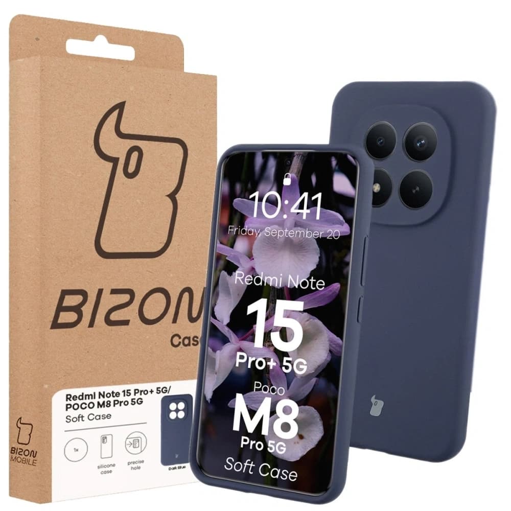 Bizon Soft Case Xiaomi Redmi Note 15 Pro+ Plus 5G / POCO M8 Pro 5G dunkelblau
 - 7