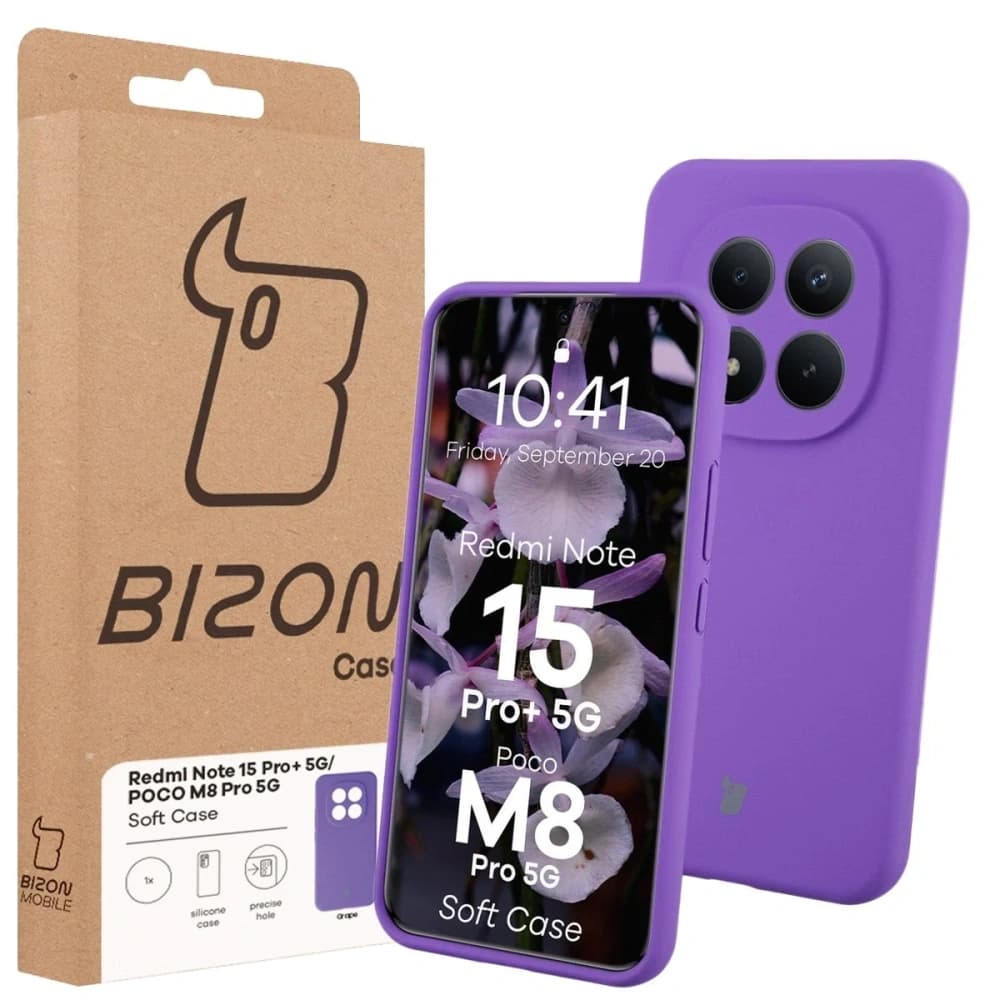 Bizon Soft Case Xiaomi Redmi Note 15 Pro+ Plus 5G / POCO M8 Pro 5G lila
 - 7