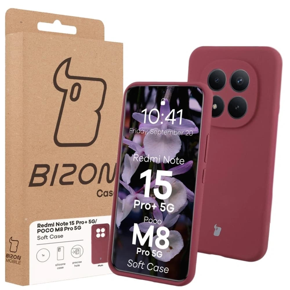 Bizon Soft Case Xiaomi Redmi Note 15 Pro+ Plus 5G / POCO M8 Pro 5G dunkelviolett
 - 7