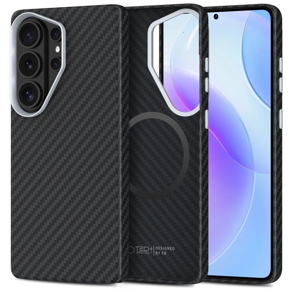 Tech-Protect Ion Carbon MagSafe Samsung Galaxy S26 Ultra Schwarz/silber
 - 1