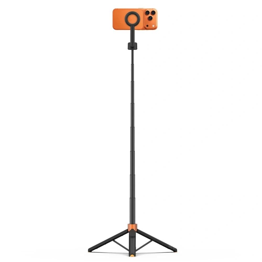 Tech-Protect L10D MagSafe Bluetooth Selfie Stick Tripod Black/orange - 2