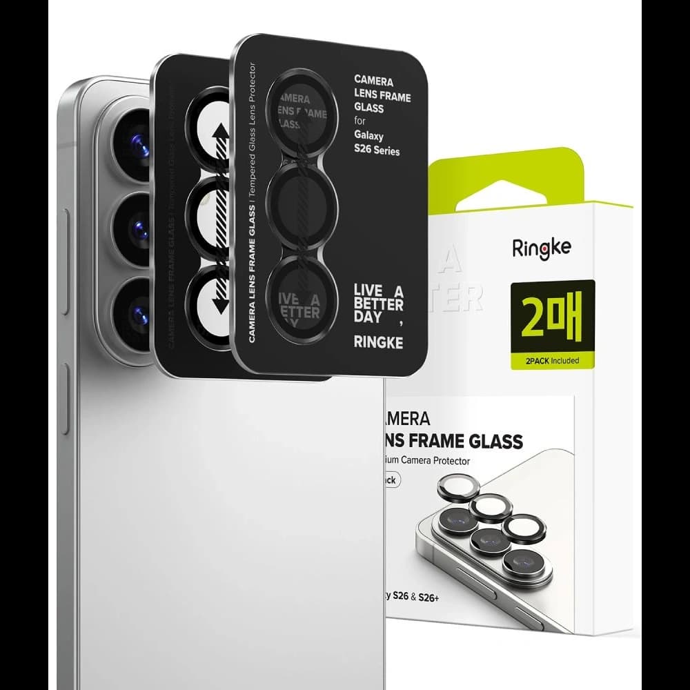 Ringke Camera Frame Protector Samsung Galaxy S26 / S26+ Plus Black [2 PACK] - 1