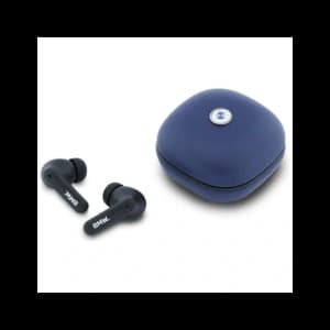 BMW Drahtlose In-Ear Bluetooth TWS Kopfhörer Leder Metall Logo ENC marineblau