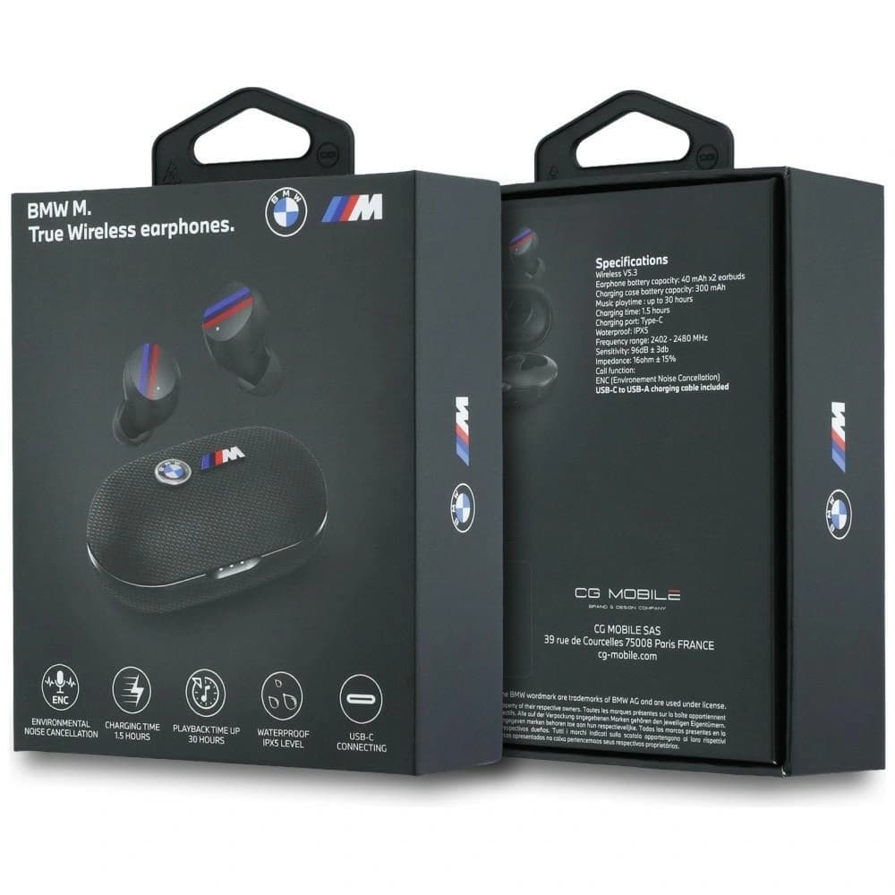 BMW Drahtlose In-Ear Bluetooth TWS Kopfhörer M Metall Logo ENC schwarz - 6
