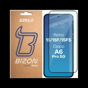 Bizon Glass Edge 2 Oppo Reno 15 / 15 F / 15 FS / A6 Pro 5G black frame
