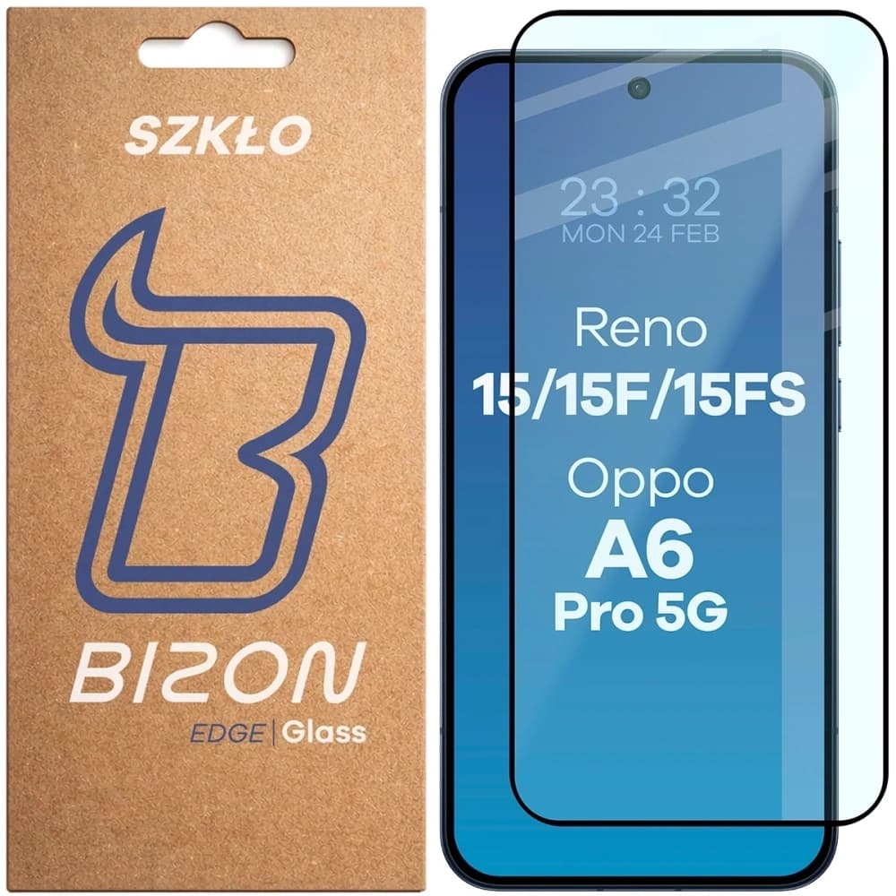 Bizon Glass Edge 2 Oppo Reno 15 / 15 F / 15 FS / A6 Pro 5G schwarzer Rahmen
 - 1