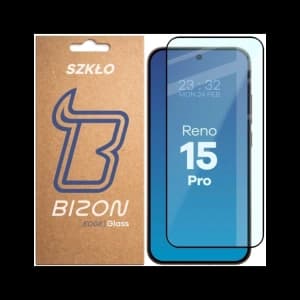 Bizon Glass Edge 2 Oppo Reno 15 Pro black frame