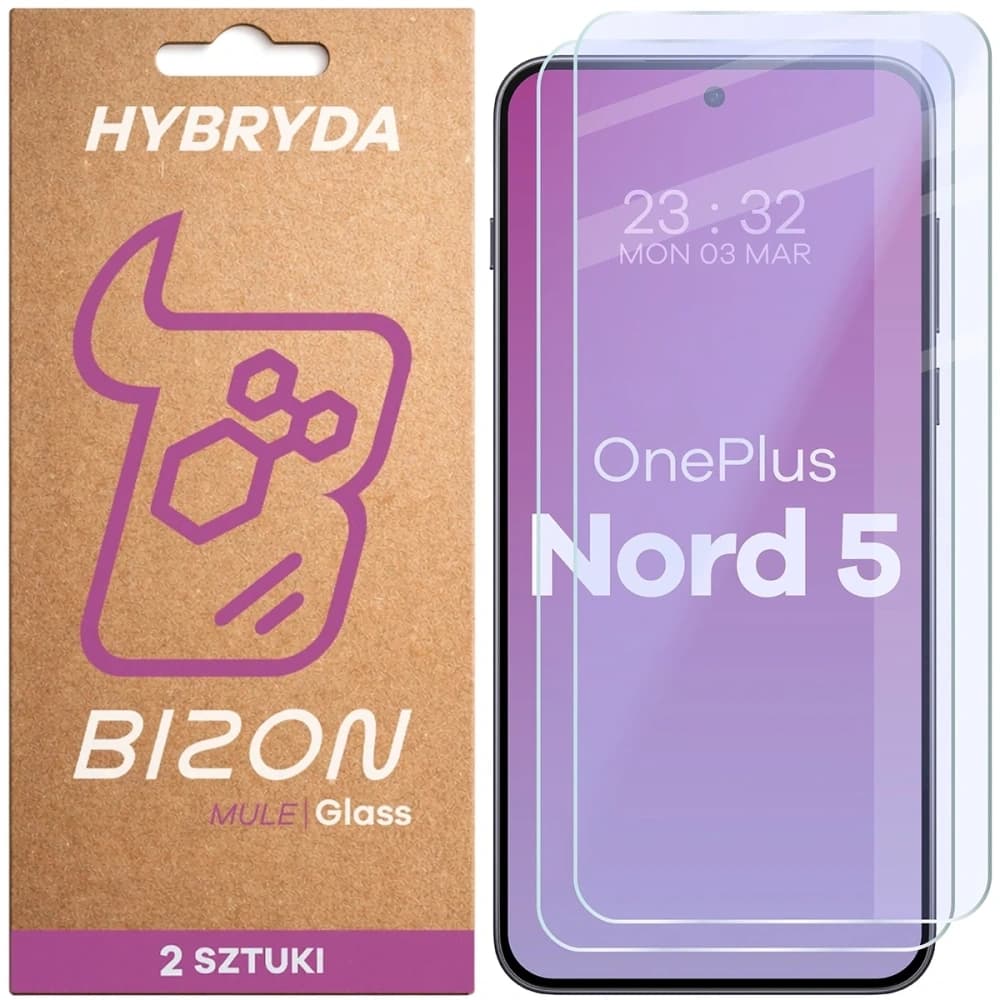 Bizon Glass Mule Duo OnePlus Nord 5 [2 PACK] - 1