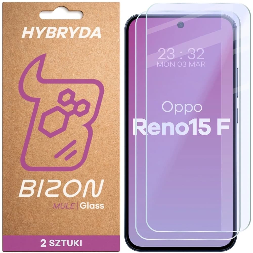 Bizon Glass Mule Duo Oppo Reno 15 F [2 PACK]
 - 1