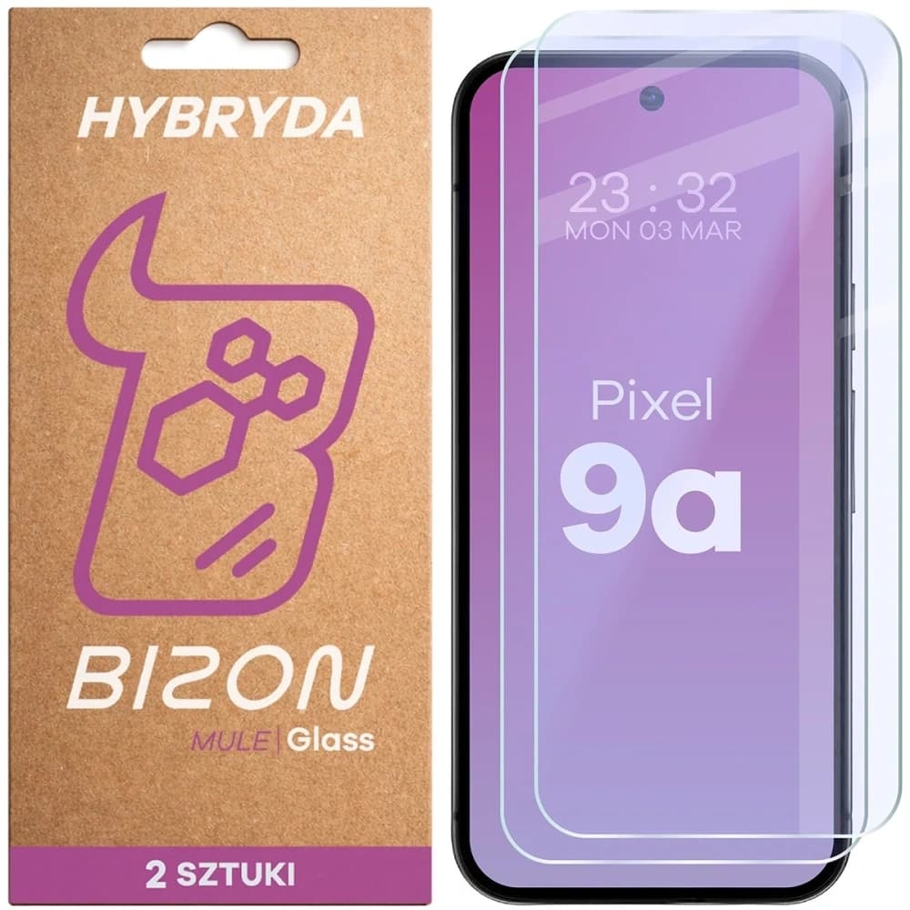 Bizon Glass Mule Duo Google Pixel 9a [2 PACK]
 - 1