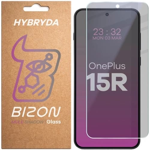 Prywatyzujące szkło hybrydowe Bizon Glass Mule Shadow do OnePlus 15R matowe