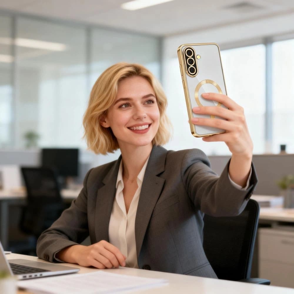 Tech-Protect Magflex MagSafe Samsung Galaxy A57 5G Shiny Gold - 3