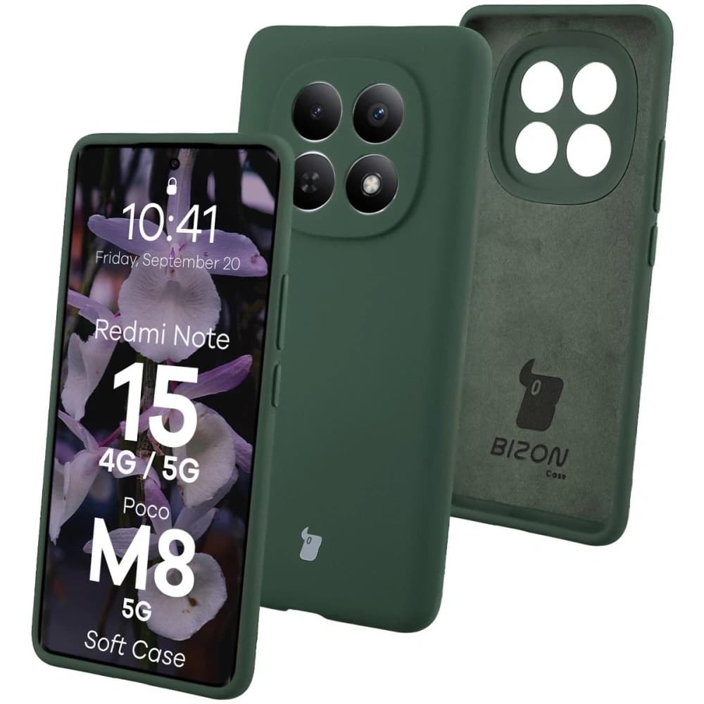 Bizon Soft Case Xiaomi Redmi Note 15 / POCO M8 5G dunkelgrün
 - 1
