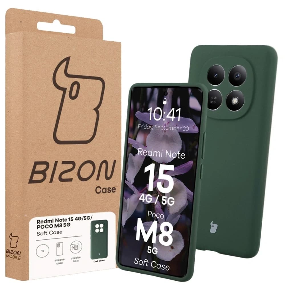 Bizon Soft Case Xiaomi Redmi Note 15 / POCO M8 5G dunkelgrün
 - 7