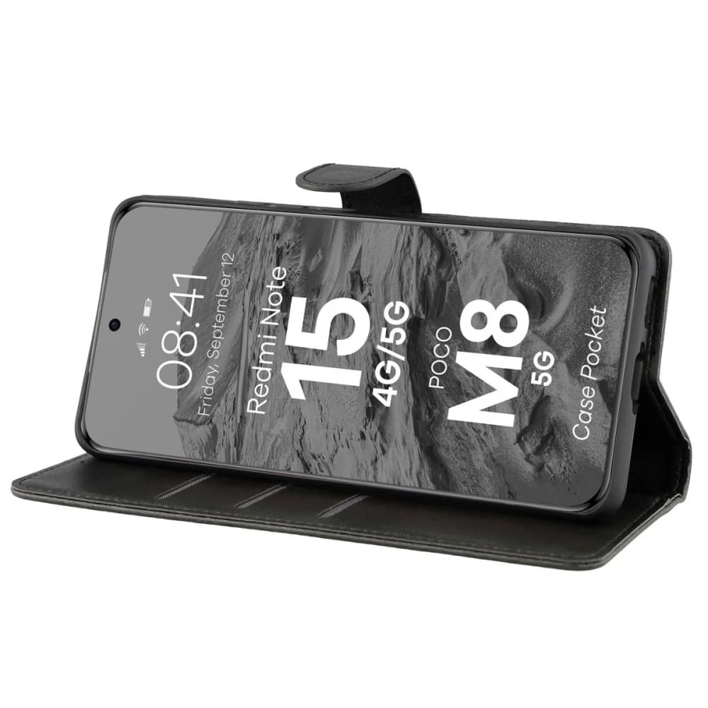 Bizon Case Pocket Xiaomi Redmi Note 15 / POCO M8 5G schwarz
 - 5