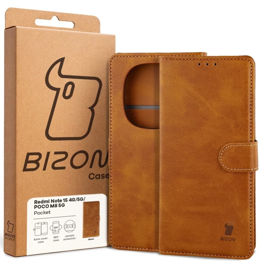 Bizon Case Pocket Xiaomi Redmi Note 15 / POCO M8 5G braun
 - 6