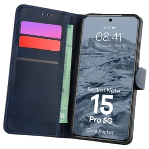 Bizon Case Pocket Xiaomi Redmi Note 15 Pro 5G navy blue